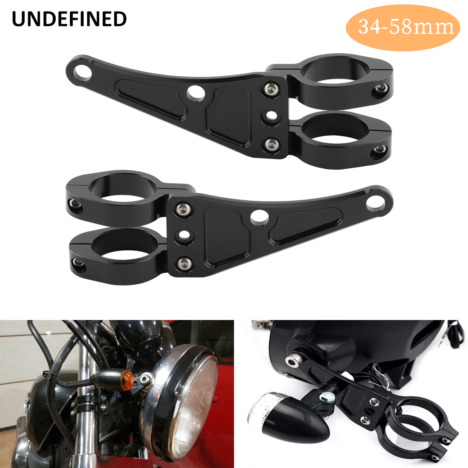 Mountain Biking Las Vegas - 33mm-58mm Headlight Bracket Mount Clamps Fork