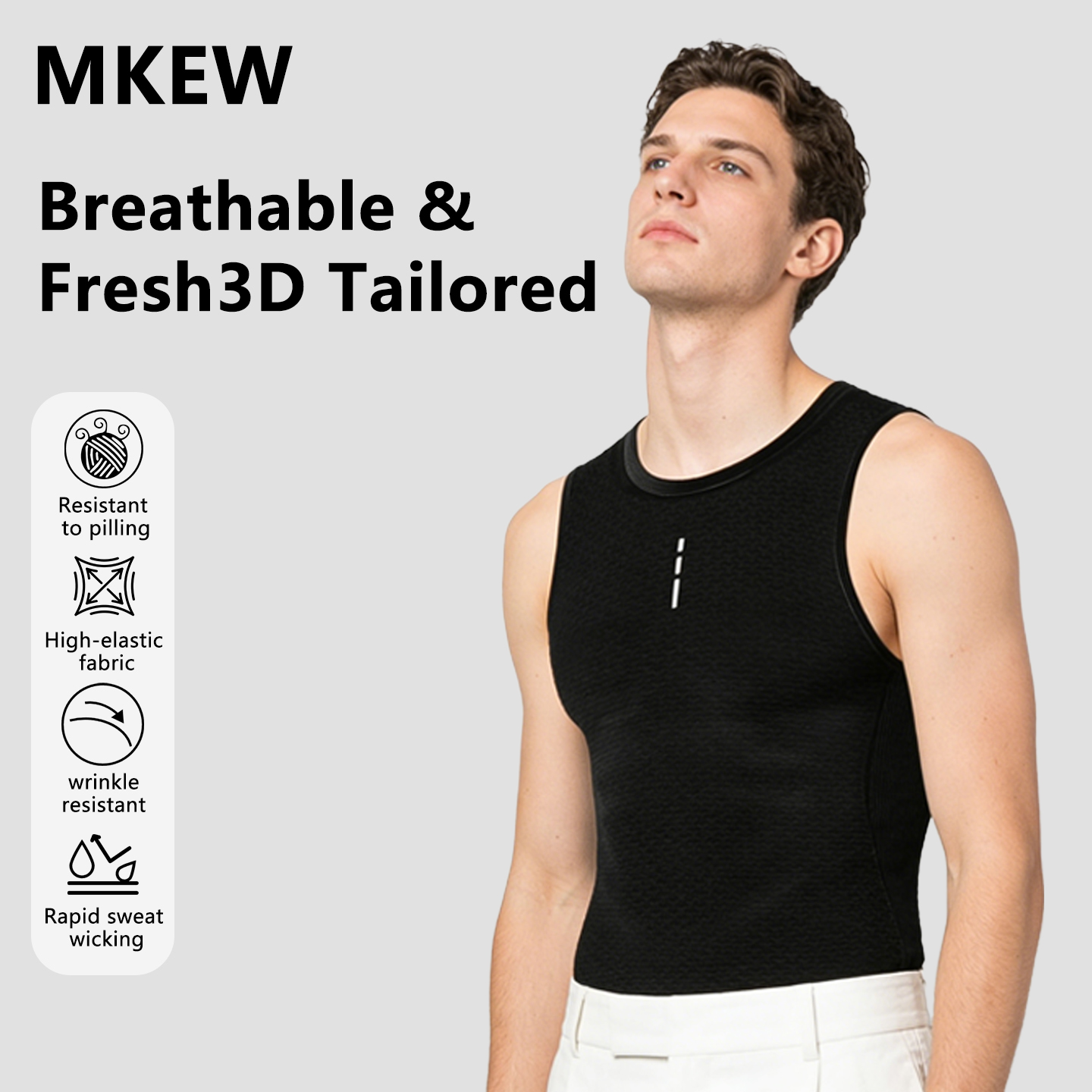 Mountain Biking Vest - MKEW Cycling Base Layer Reflective Underwear