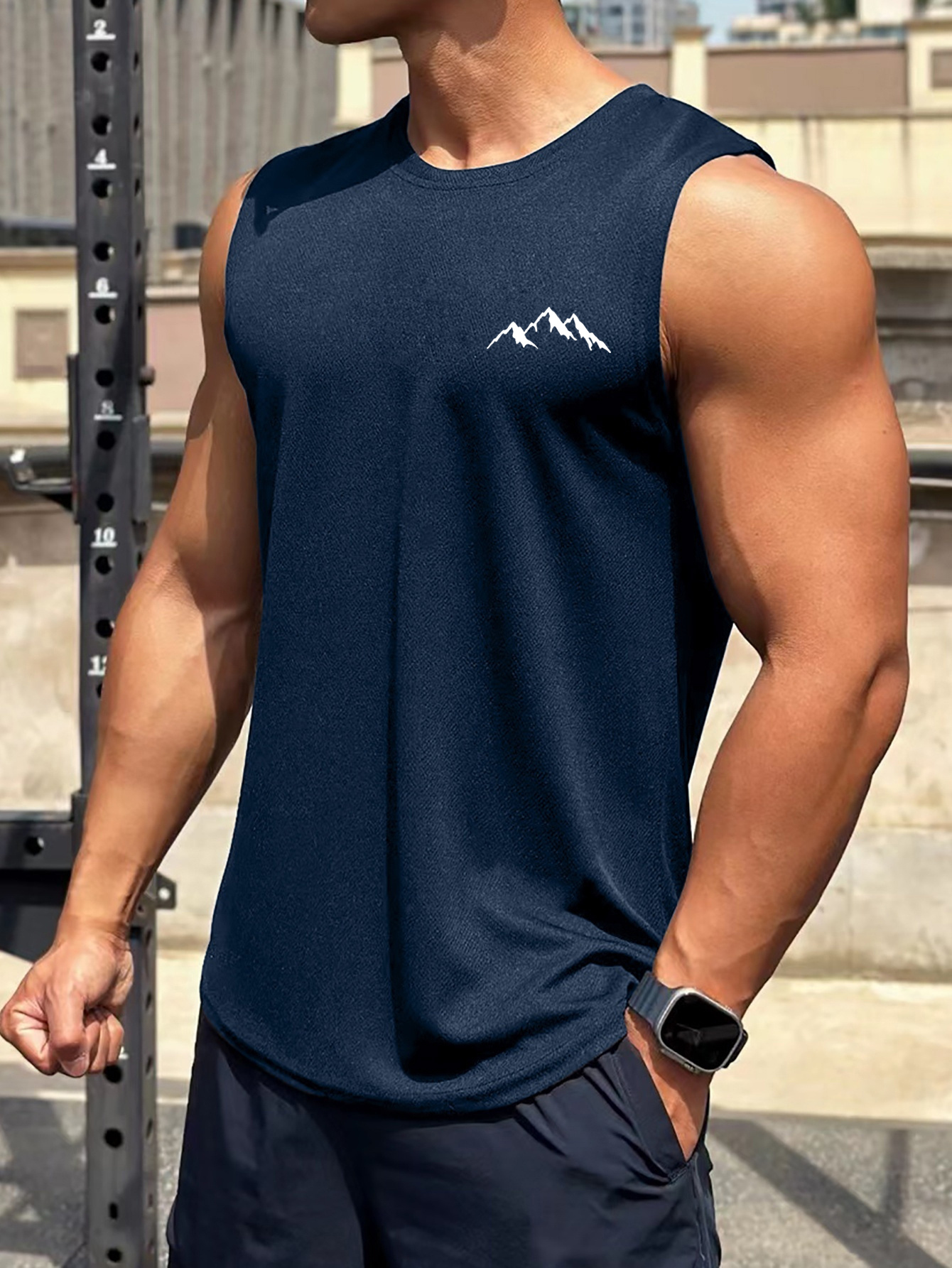 Mountain Biking Vest - Men's summer casual sports fitness loose