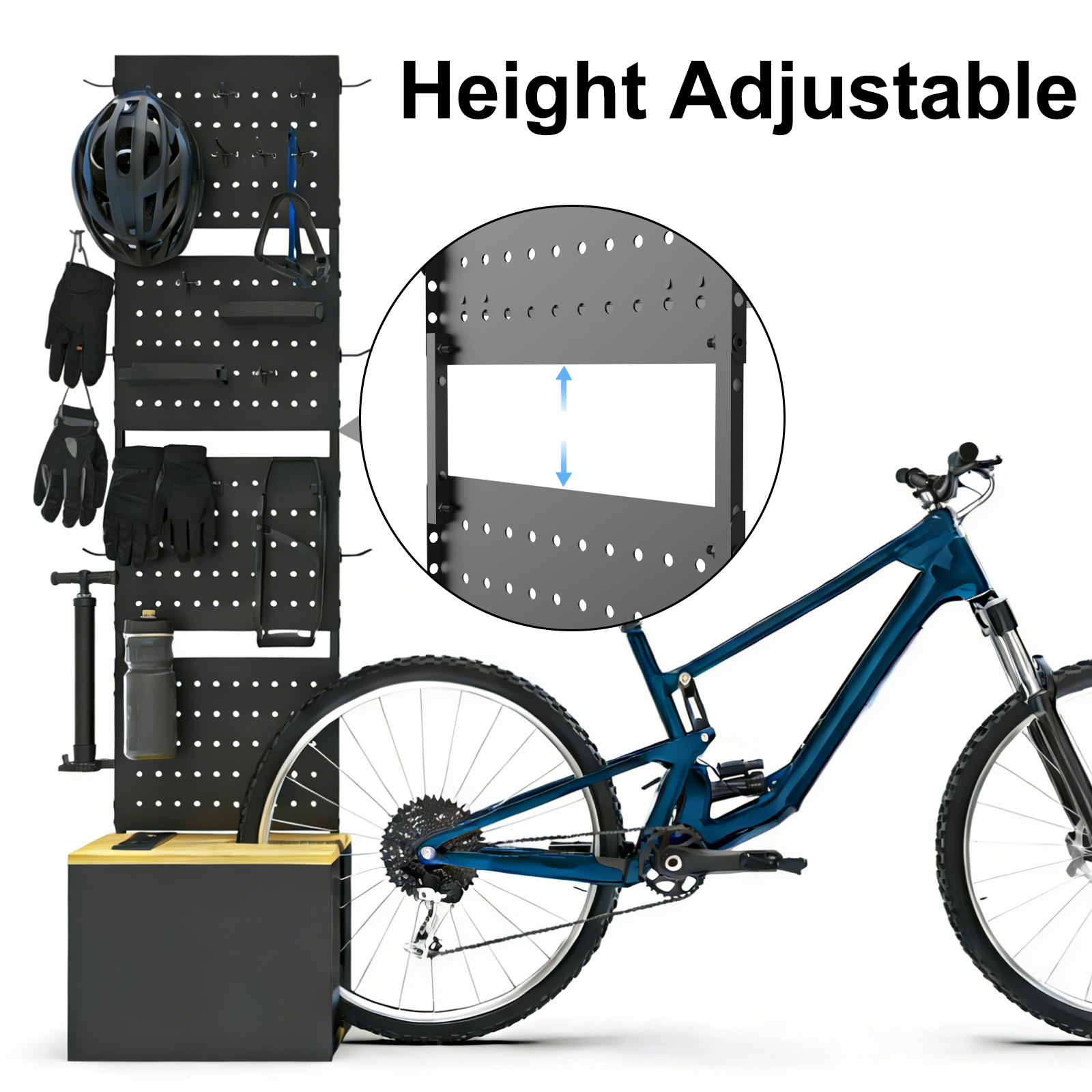 Mountain Biking In The Uk - Height Adjustable Bicycle Parking Rack Indoor