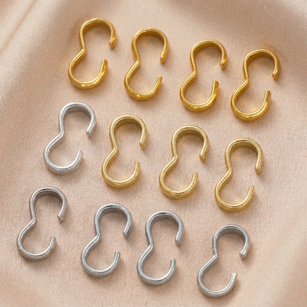 Chain Quick Link - 50pcs 18K Gold Plated Brass 8