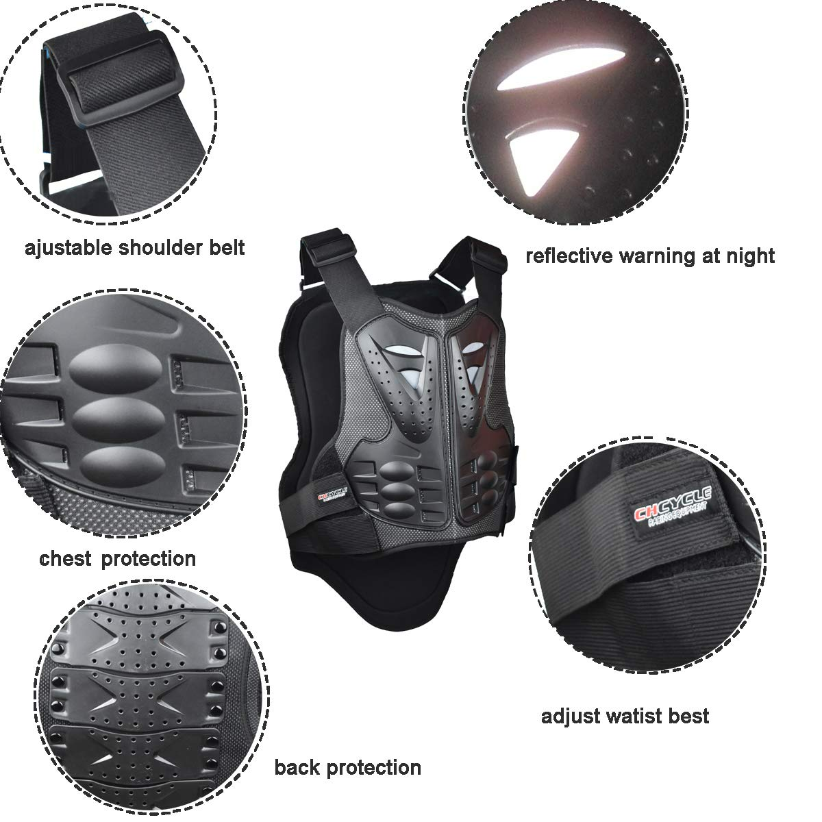 Motorcycle Vest Armor Protecti - Mountain Biking Vest บทวิจารณ์และราคา