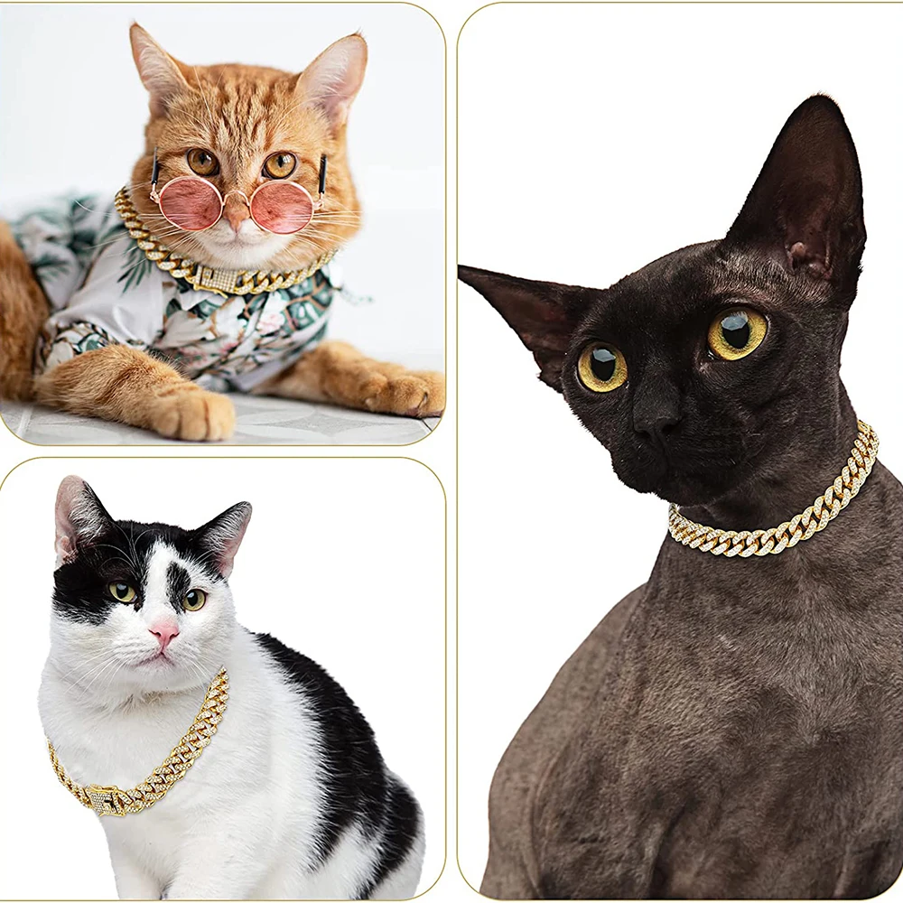 Rhinestone Dog Chain Collar Me - Chain Quick Link บทวิจารณ์และราคา