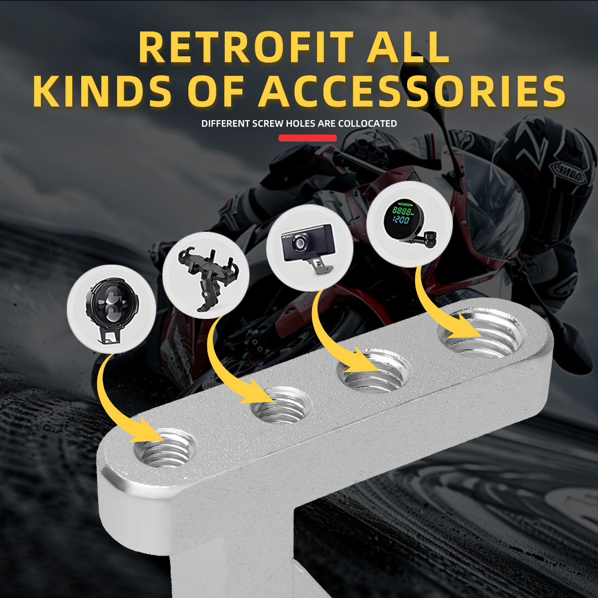 Four hole sizes Motorcycle Alu - Mountain Biking Las Vegas บทวิจารณ์และราคา