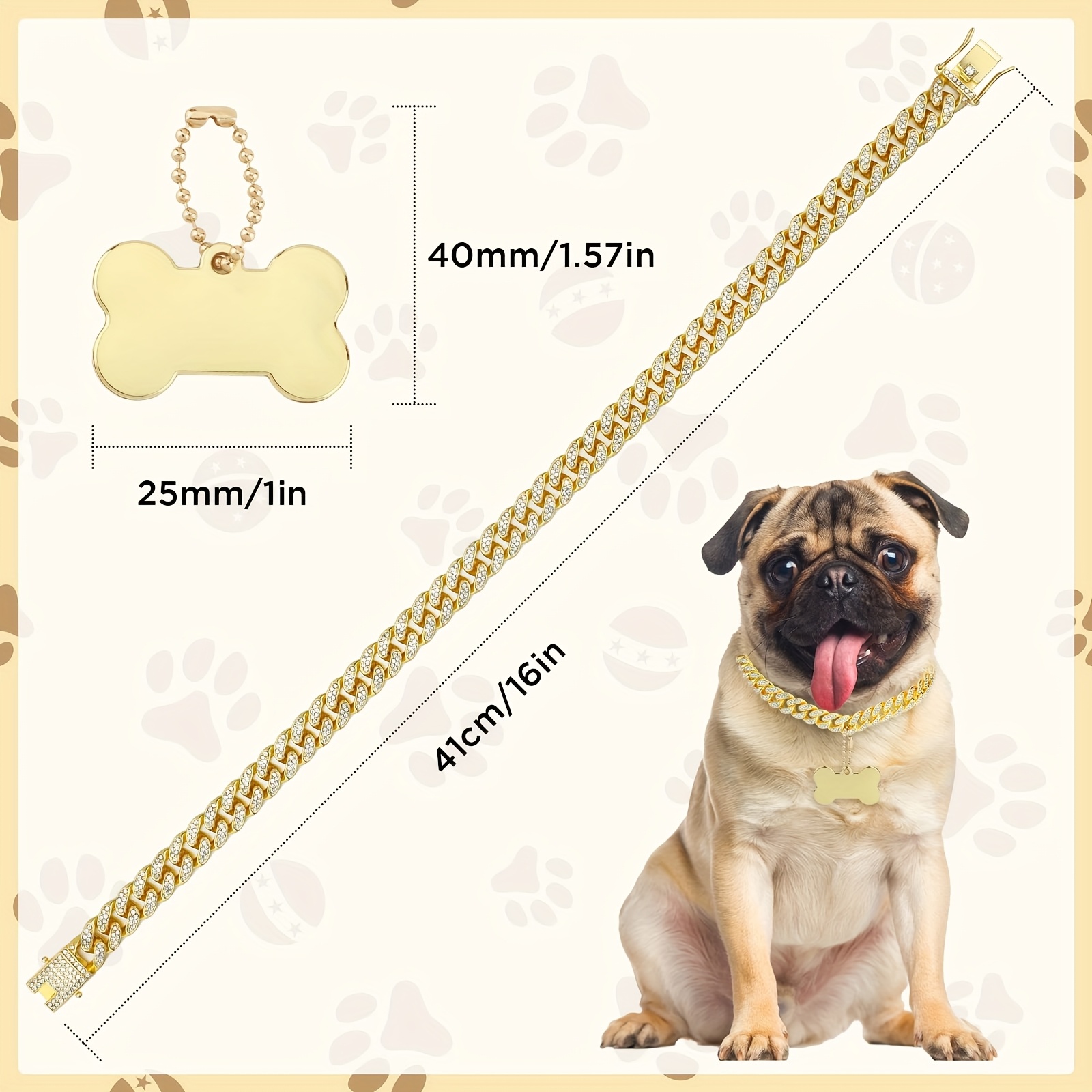 16-inch custom dog chain colla - Chain Quick Link บทวิจารณ์และราคา