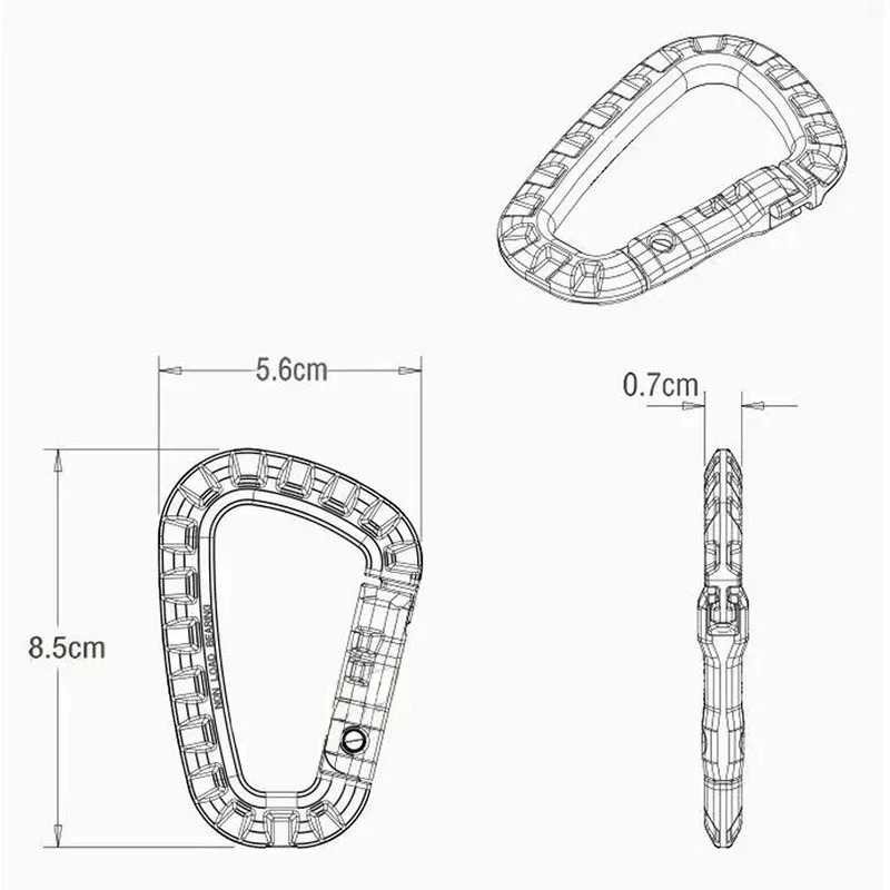 2/5/16Pcs Tactical Carabiner S - Chain Quick Link บทวิจารณ์และราคา